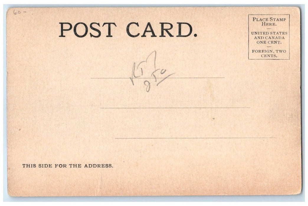 c1905 Steamer Mataafa Swung Broadside Across End Duluth Ship Canal Postcard