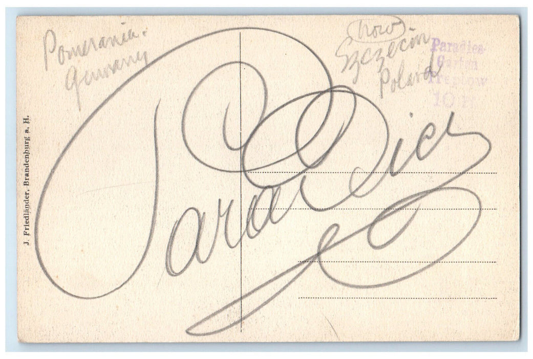 c1910 Paradies-Garten Bes Richard Hiller Treptow Germany Antique Postcard