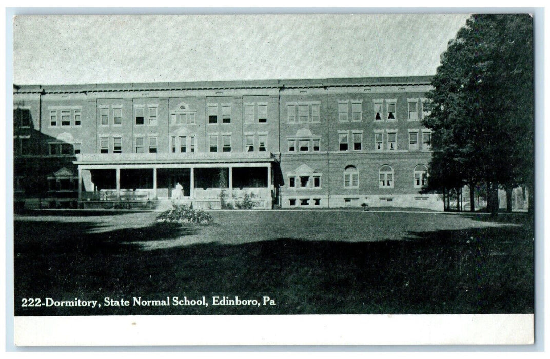 c1905 Dormitory State Normal School Exterior Edinboro Pennsylvania PA Postcard
