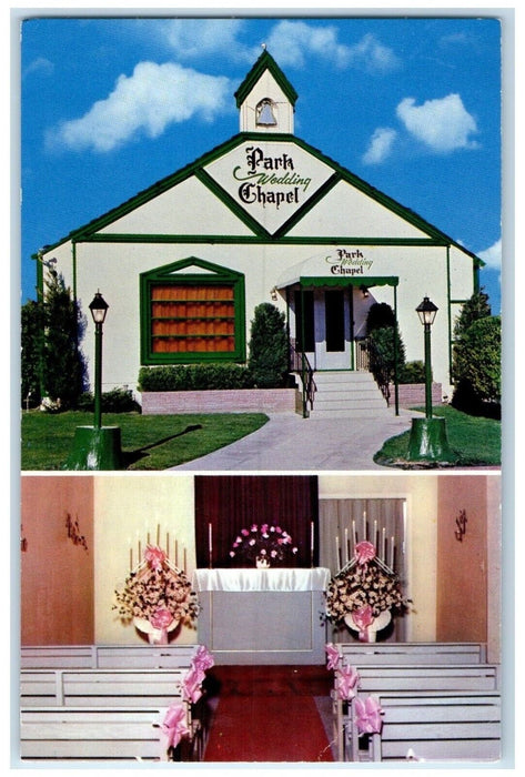 c1960 Park Wedding Chapel Reno Washoe Court Downtown Nevada NE Vintage Postcard