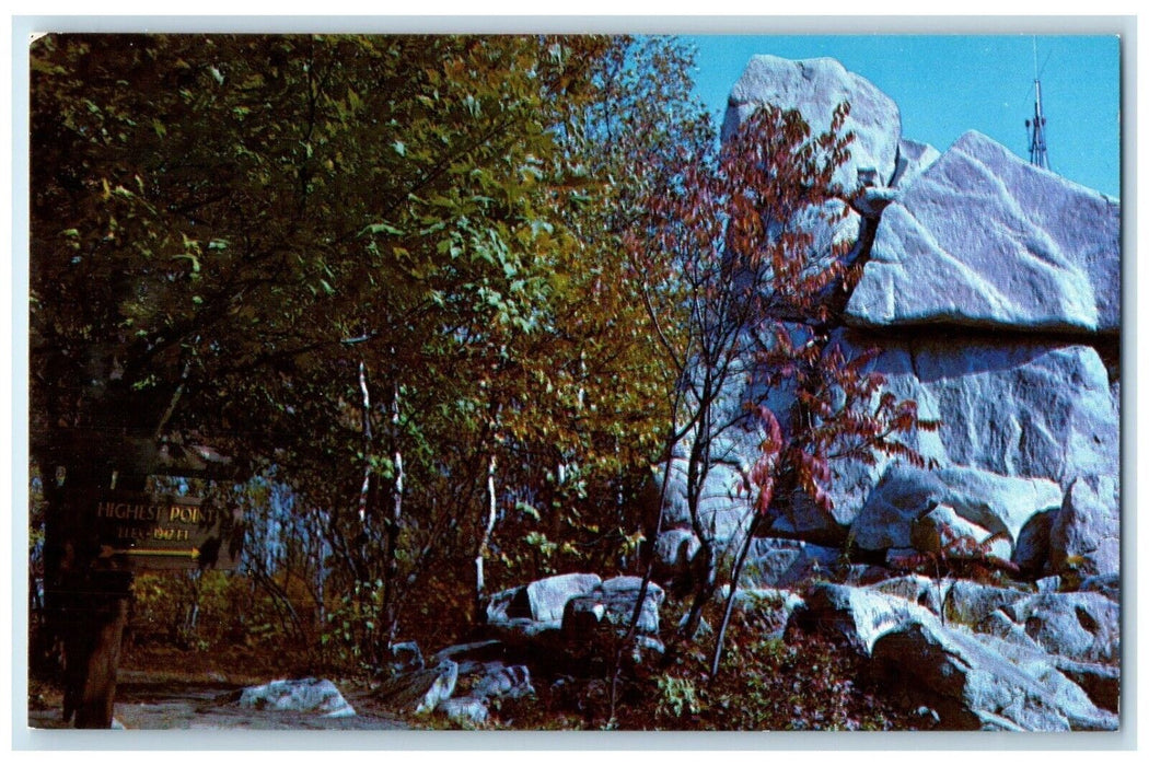 c1960 Balance Rock Rib Mountain State Park Wausau Wisconsin WI Unposted Postcard