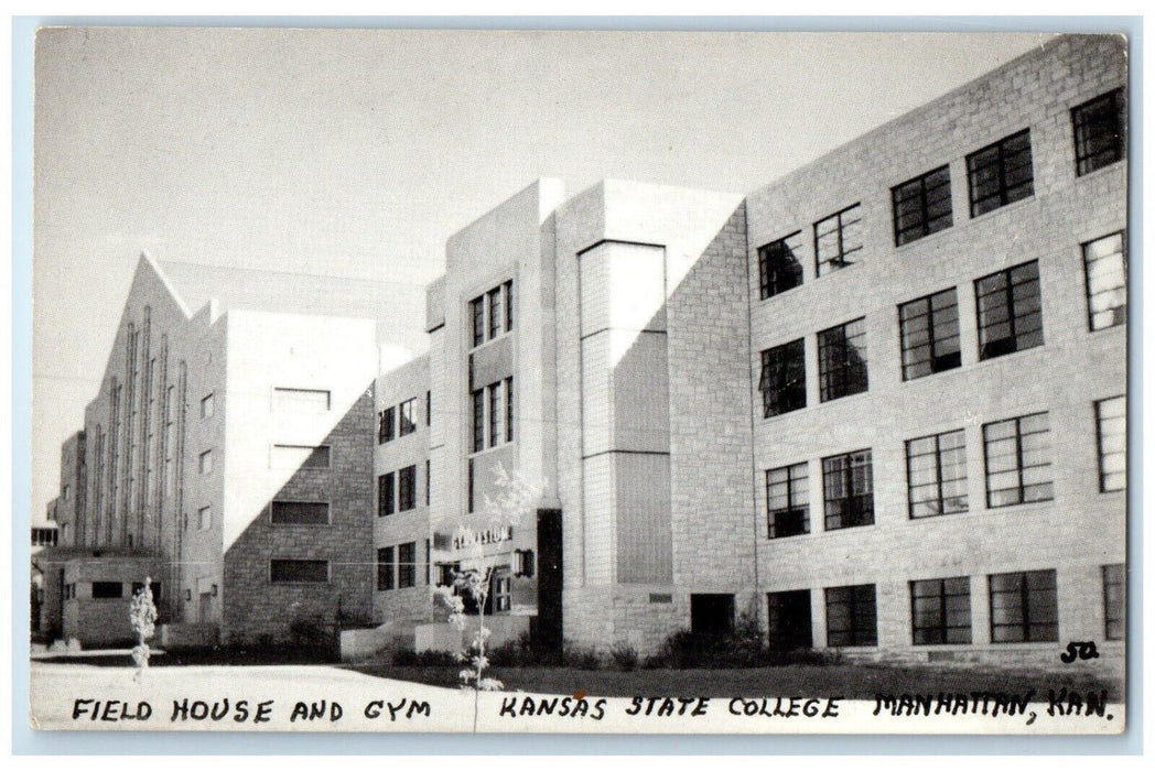 c1920 Field House Gym Kansas State College Manhattan Kansas KS Vintage Postcard