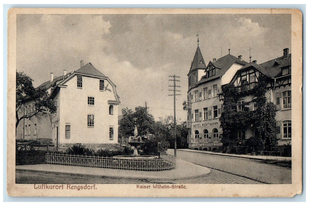 c1940's Kaiser Wilhelm Street Rengsdorf Climatic Health Resort Germany Postcard