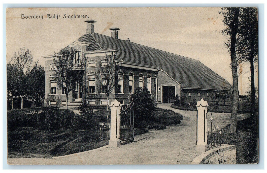 1929 Boerderij Radijs Slochteren Groningen Netherlands Vintage Postcard