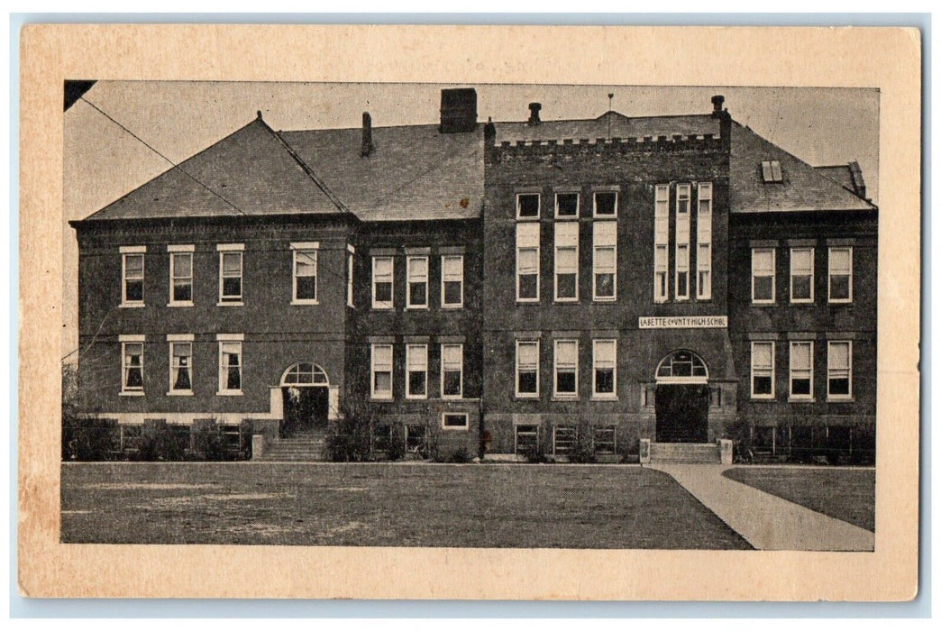 Labette County C. High School Main Building Altamont Kansas KS Vintage Postcard