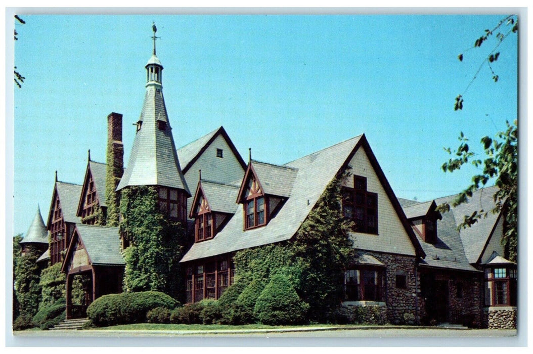 c1960 Barrington Town Hall Exterior Prince's Barrington Rhode Island RI Postcard