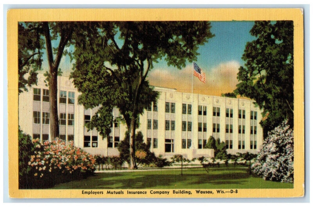 c1940 Exterior View Employers Mutuals Company Building Wausau Wisconsin Postcard