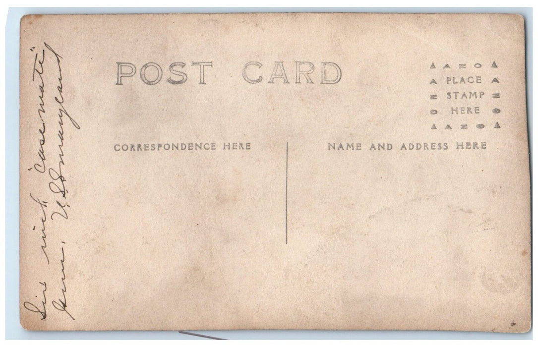 c1910's USS Maryland 6" Inch Gun US Navy Ship Interior RPPC Photo Postcard