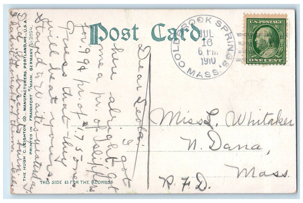 1910 Tower Prospect Hill Exterior Building Somerville Massachusetts MA Postcard