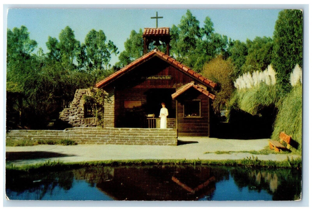 1960 Little Chapel By The Lake Knott's Berry Farm Ghost Town California Postcard