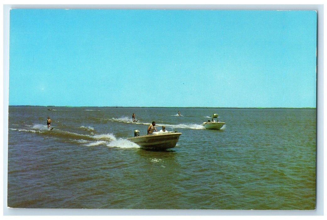 c1960 Water Skiing Lake Canton Fun Spot Northwest Western Oklahoma OK Postcard