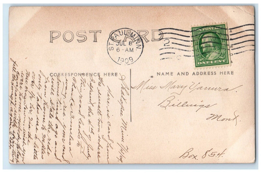 1909 Lovers Lane Shakopee St. Paul Minnesota MN, Dirt Road RPPC Photo Postcard