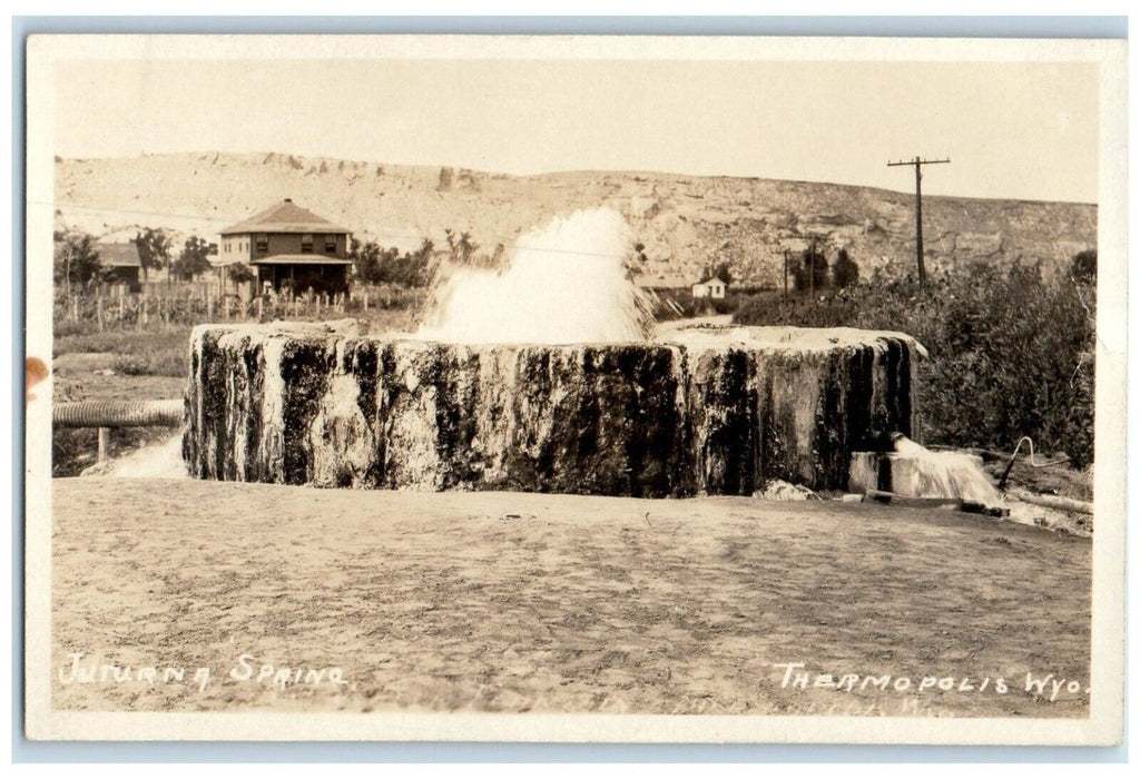 c1940's Juturna Spring Thermopolis Wyoming WY RPPC Photo Vintage Postcard