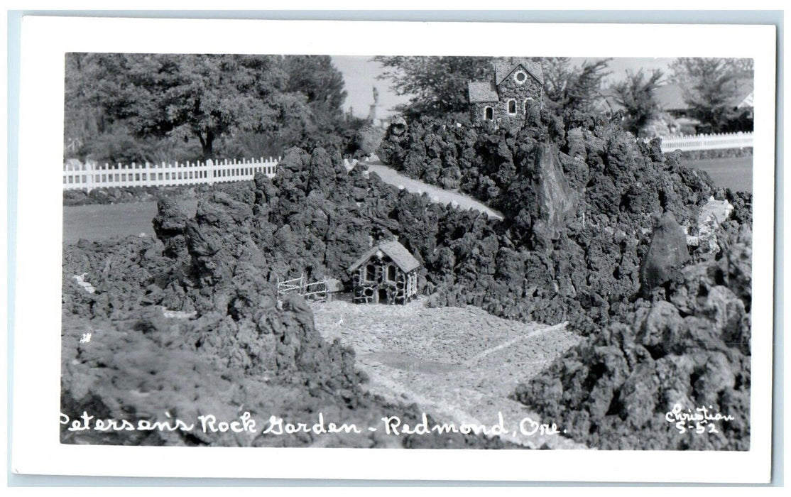 c1940's Peterson's Rock Garden Redmond Oregon OR RPPC Photo Antique Postcard