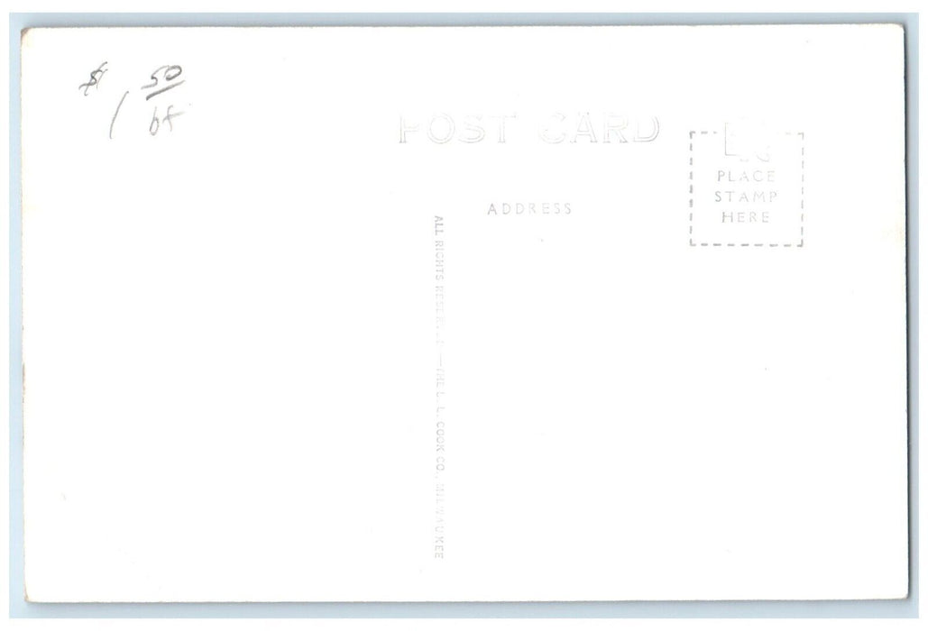 c1940's Post Office Building Car Alexandria Minnesota MN RPPC Photo Postcard