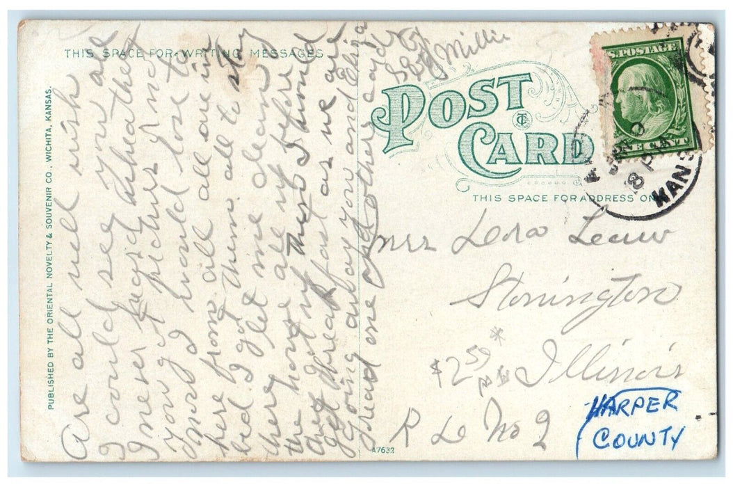 c910's Court House Building Harper County Anthony Kansas KS Antique Postcard