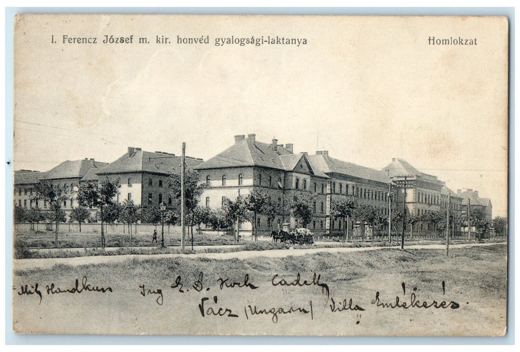 1914 Jozsef I. Ferencz Honved Infantry Barracks Homlokzat Hungary Postcard
