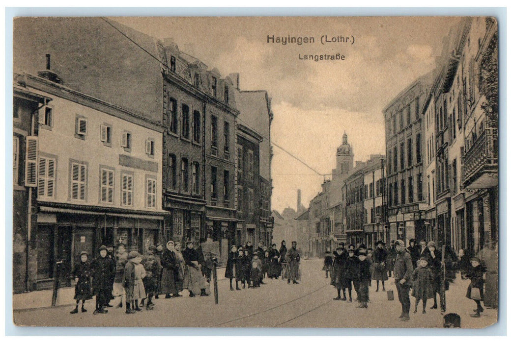 c1910 Hayingen (Mother.) Long Street Baden-Württemberg Germany Postcard