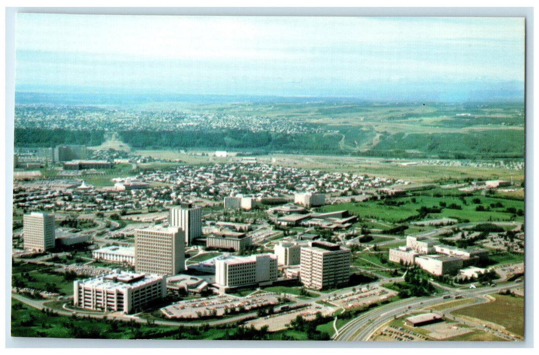 c1950's The University of Calgary Building Aerial View Alberta Canada Postcard