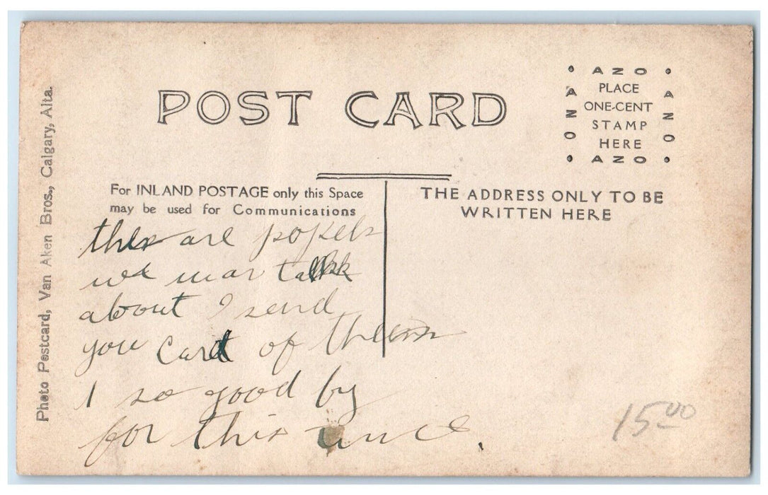 c1910's  Doukhobors in Langham Saskatchewan Canada RPPC Photo Antique Postcard