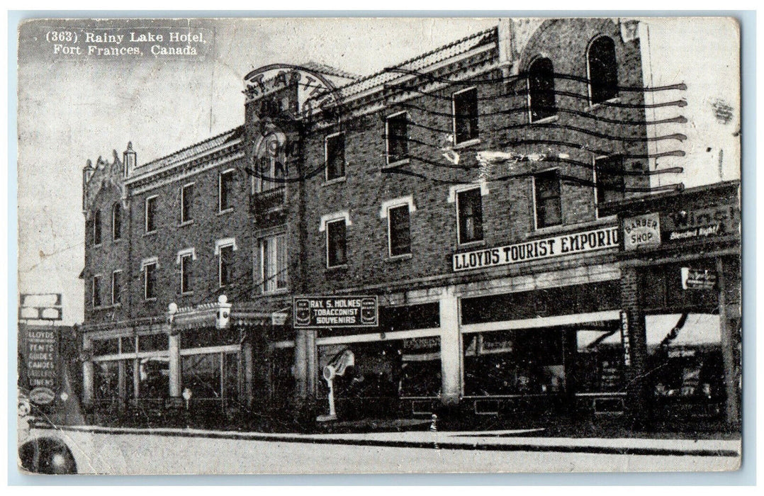 1940 Rainy Lake Hotel Fort Frances Ontario Canada Antique Posted Postcard