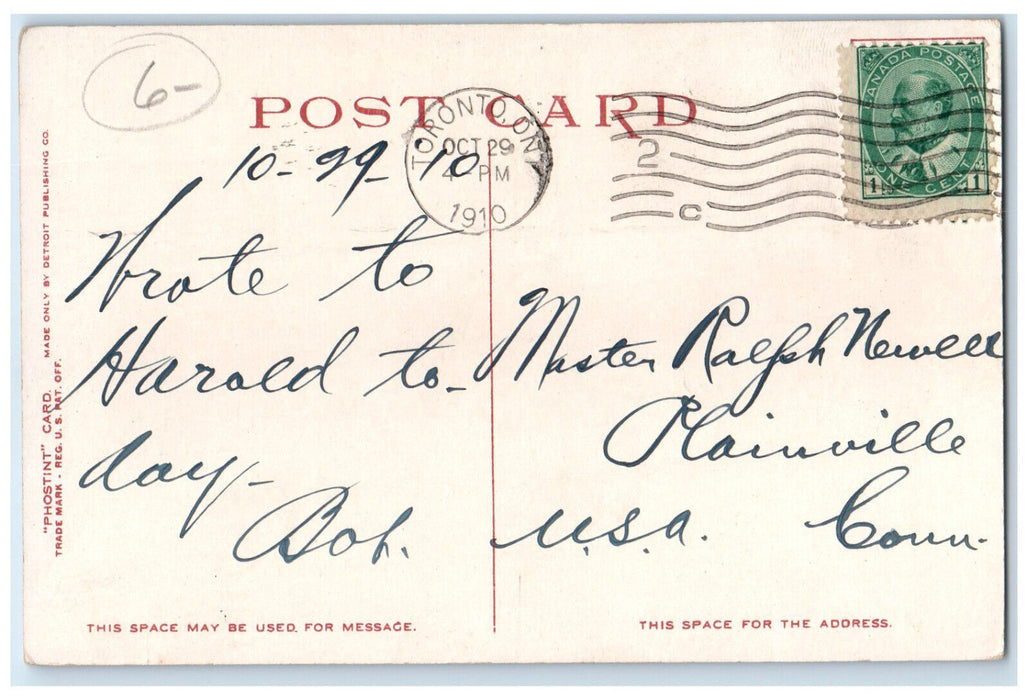 1910 King Edward Hotel Toronto Ontario Canada Dining Multiview Phostint Postcard