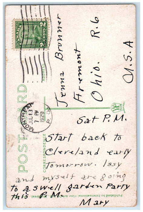 1929 The Rotunda Mount Royal Hotel Montreal Quebec Canada Vintage Postcard