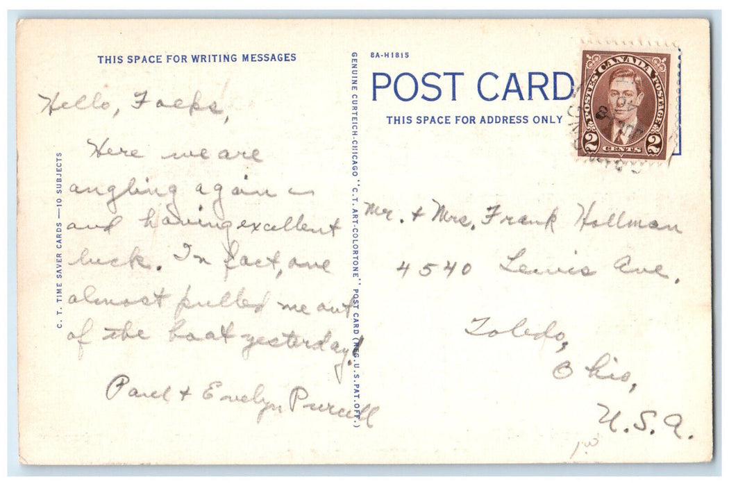 1940 Time Saver Card At Kagawong Ontario Canada Correspondence Postcard