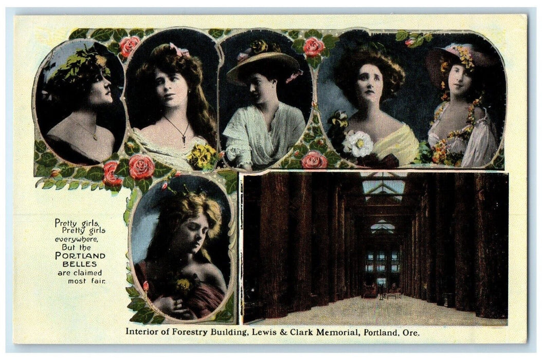 c1940 Interior Forestry Building Lewis Clark Memorial Portland Oregon Postcard