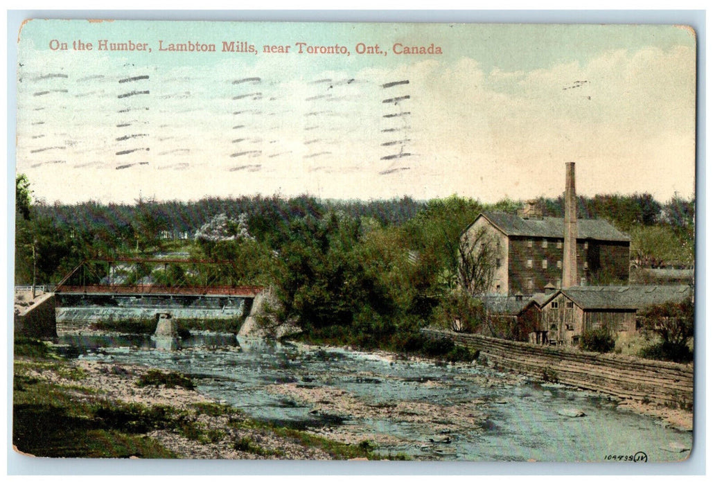 1911 On The Humber Lambton Mills Near Toronto Ontario Canada Postcard
