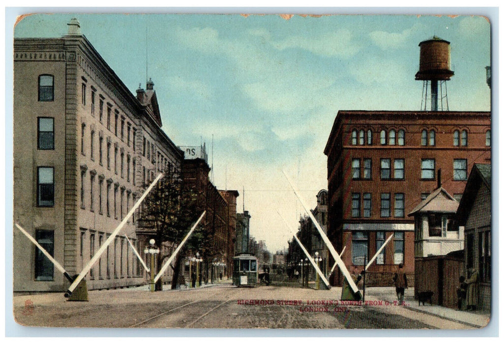 c1910 Richmond Street London Ontario Canada Excelsior Tuck Art Postcard