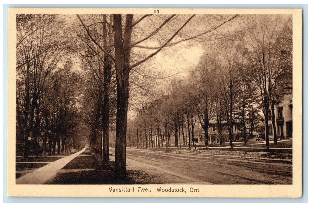 1914 Vansittart Avenue Woodstock Ontario Canada Antique Posted Postcard