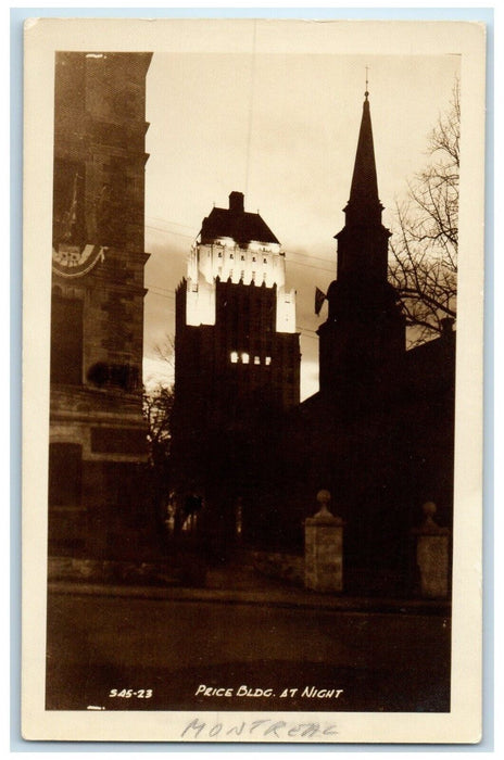 c1930's Price Building Skyscraper Montreal Quebec Canada RPPC Photo Postcard