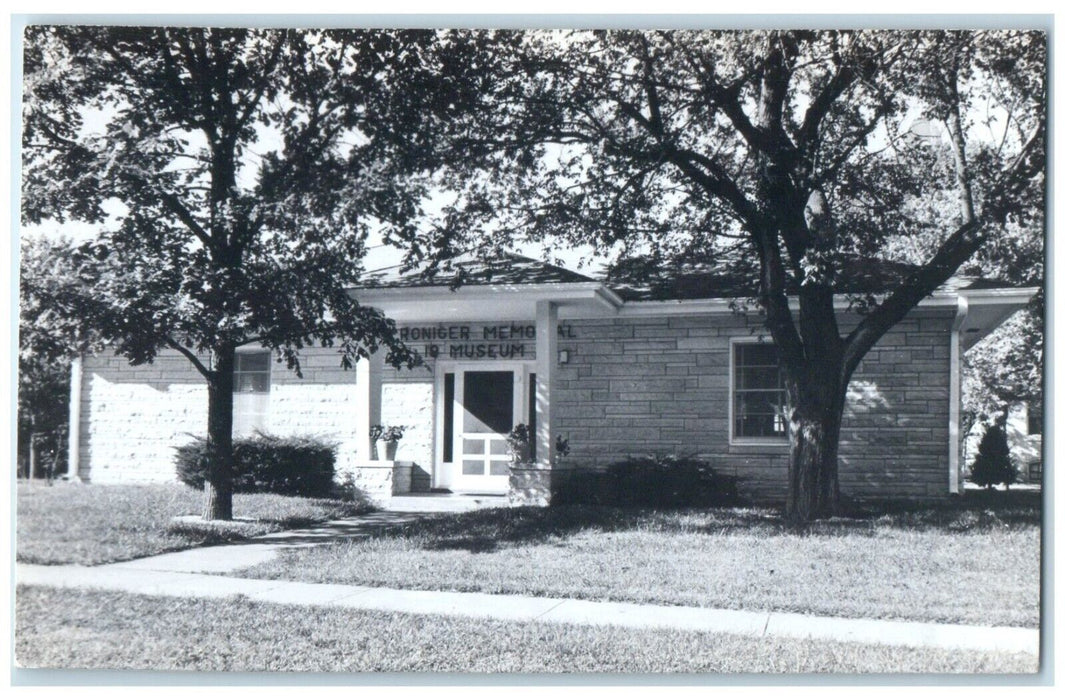 Roniger Museum Chase County Cottonwood Falls Kansas KS RPPC Photo Postcard