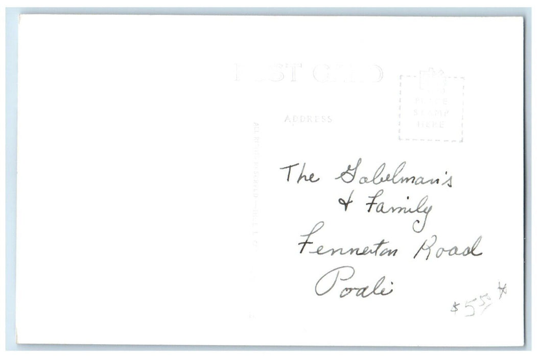 c1940's Republic County Court House Belleville Kansas KS RPPC Photo Postcard