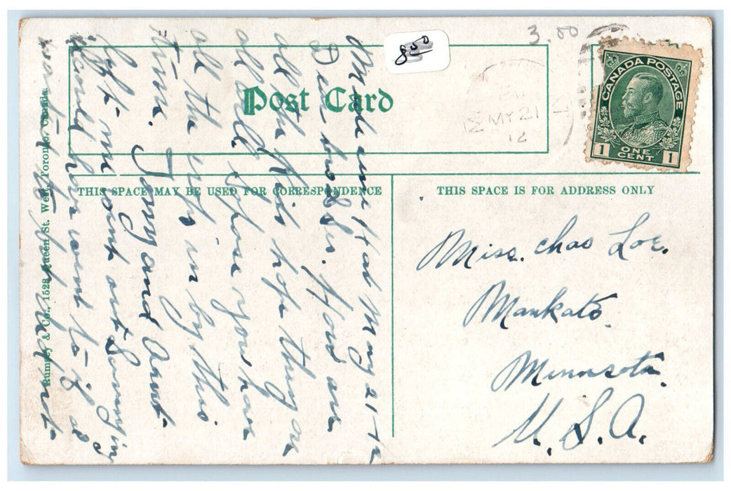 1912 C.P.R. Depot Medicine Hat Alberta Canada Antique Posted Postcard