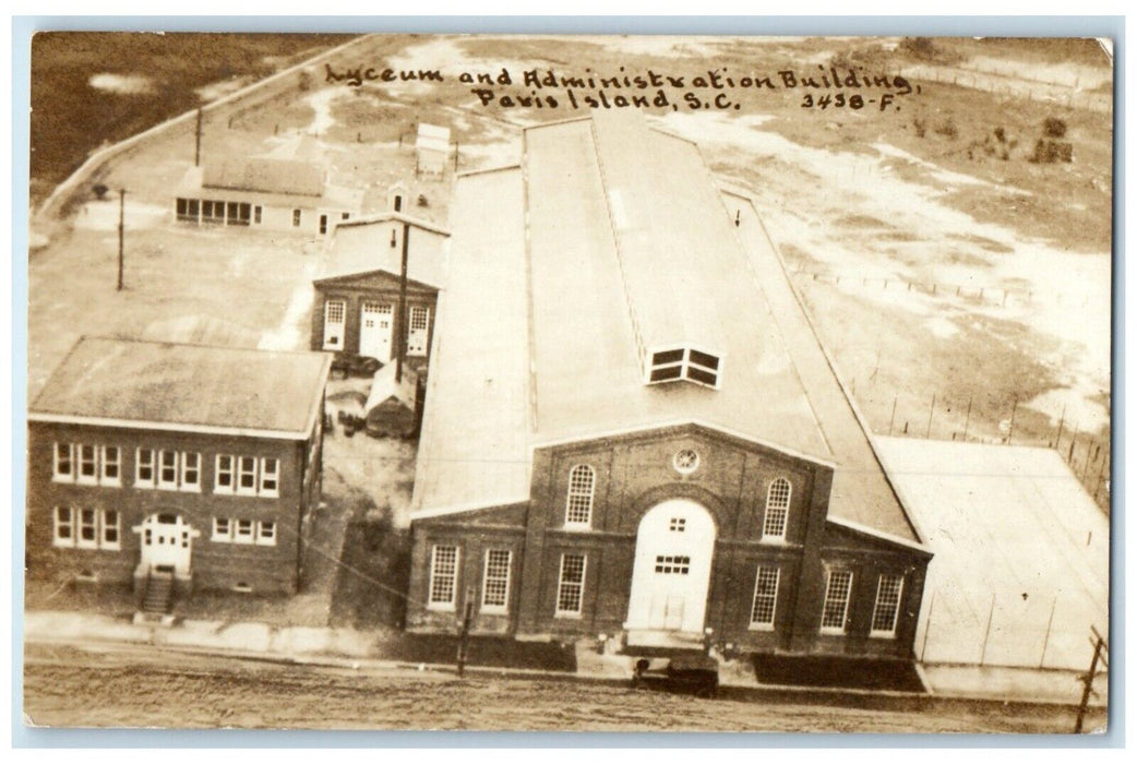 Lyceum Administration Bldg. Paris Island South Carolina SC RPPC Photo Postcard