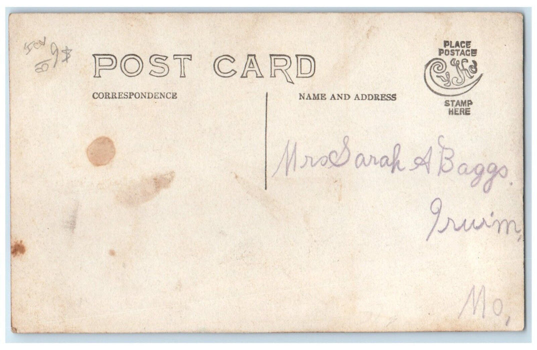 c1910s Main Street State Bank Horse Carriage Ledyard Iowa IA RPPC Photo Postcard