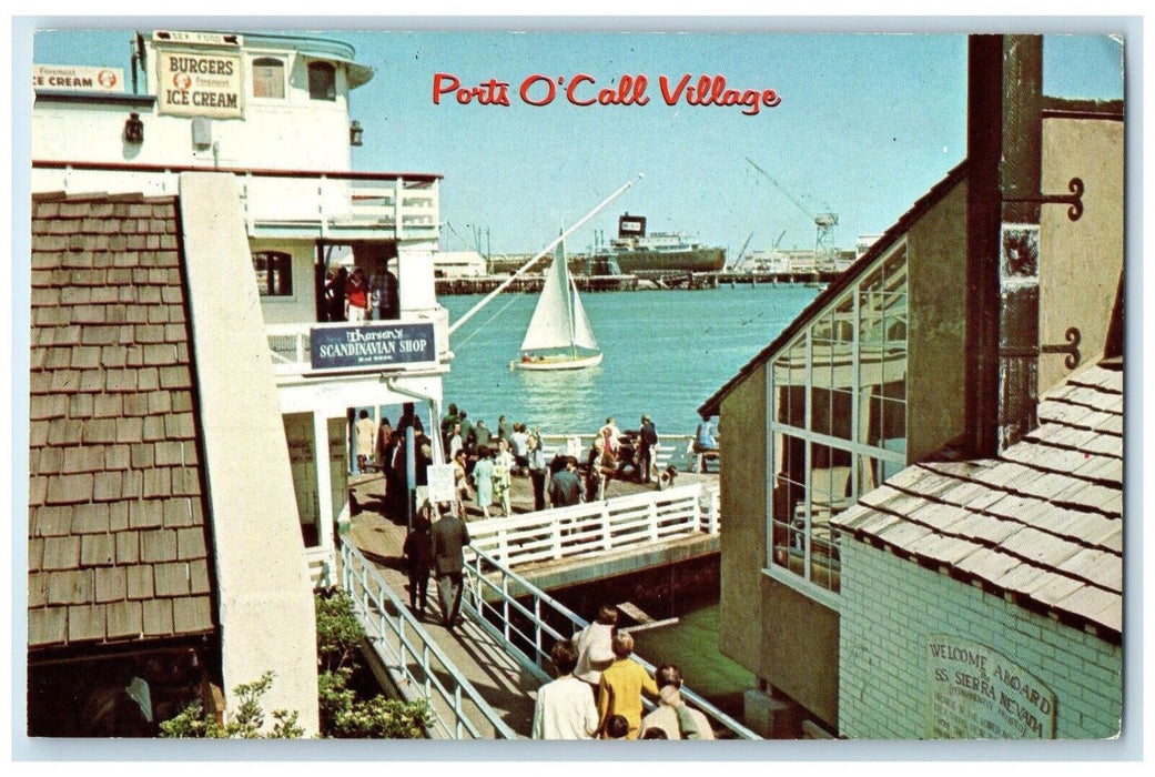 c1950's Ports O Call Village Los Angeles Harbor San Pedro California CA Postcard