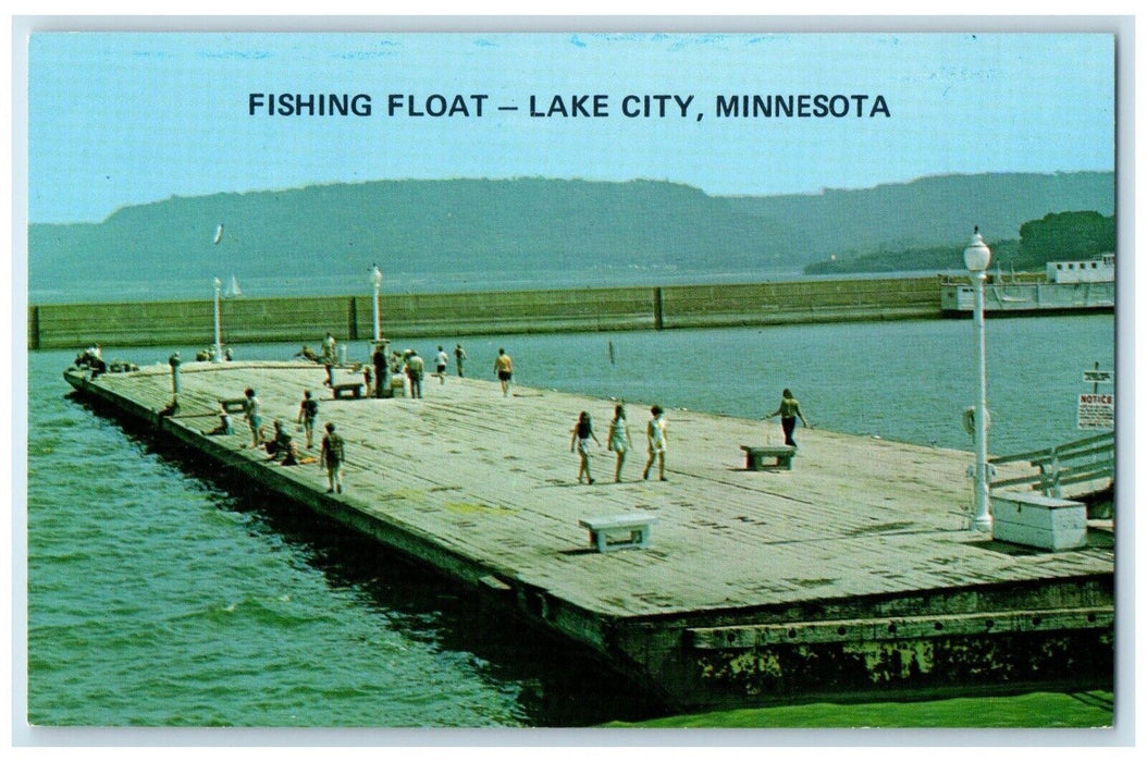 c1950's View Of Fishing Boat Lake City Minnesota MN Unposted Vintage Postcard