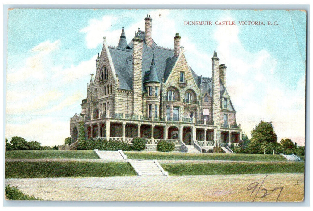 c1910 Dunsmuir Castle Victoria British Columbia Canada Antique Postcard
