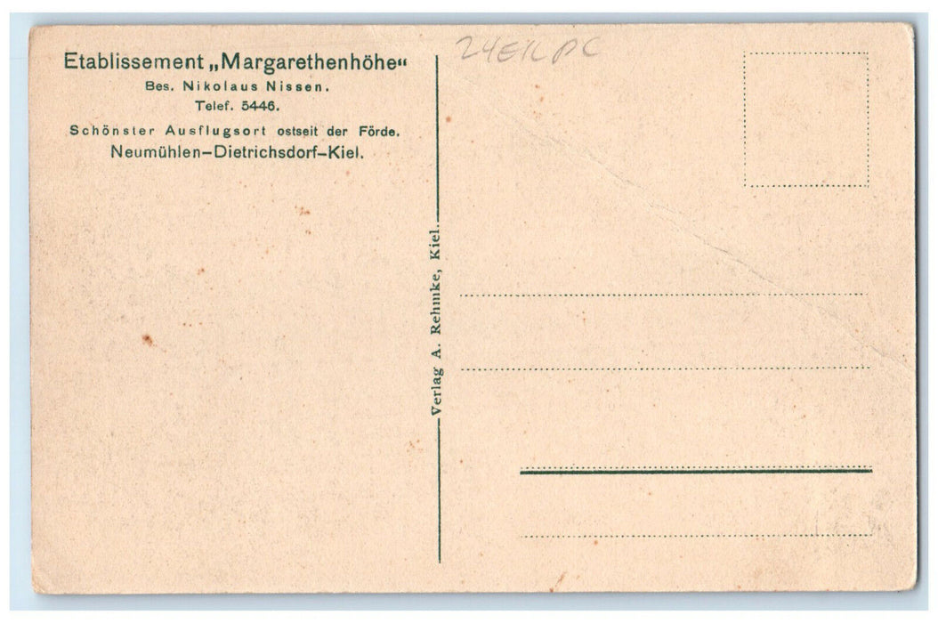 c1910 Margarethenhohe Building Neumuhlen-Dietrichsdorf-Kiel Germany Postcard