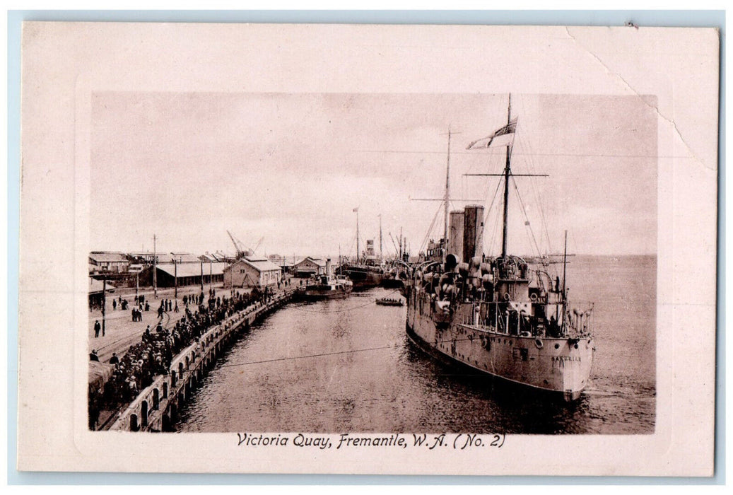 c1910 Victoria Quay Fremantle W.A. (No.2) Australia Unposted Antique Postcard