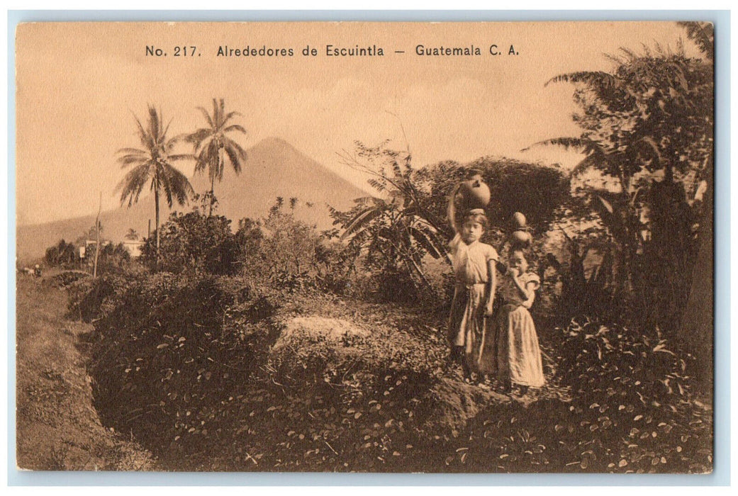 c1910 Alrededores De Escuintla Guatemala Central America Unposted Postcard