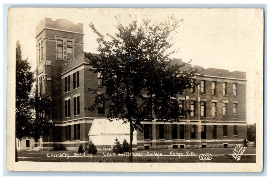 Chemistry Building North Dakota Agricultural College Fargo RPPC Photo Postcard