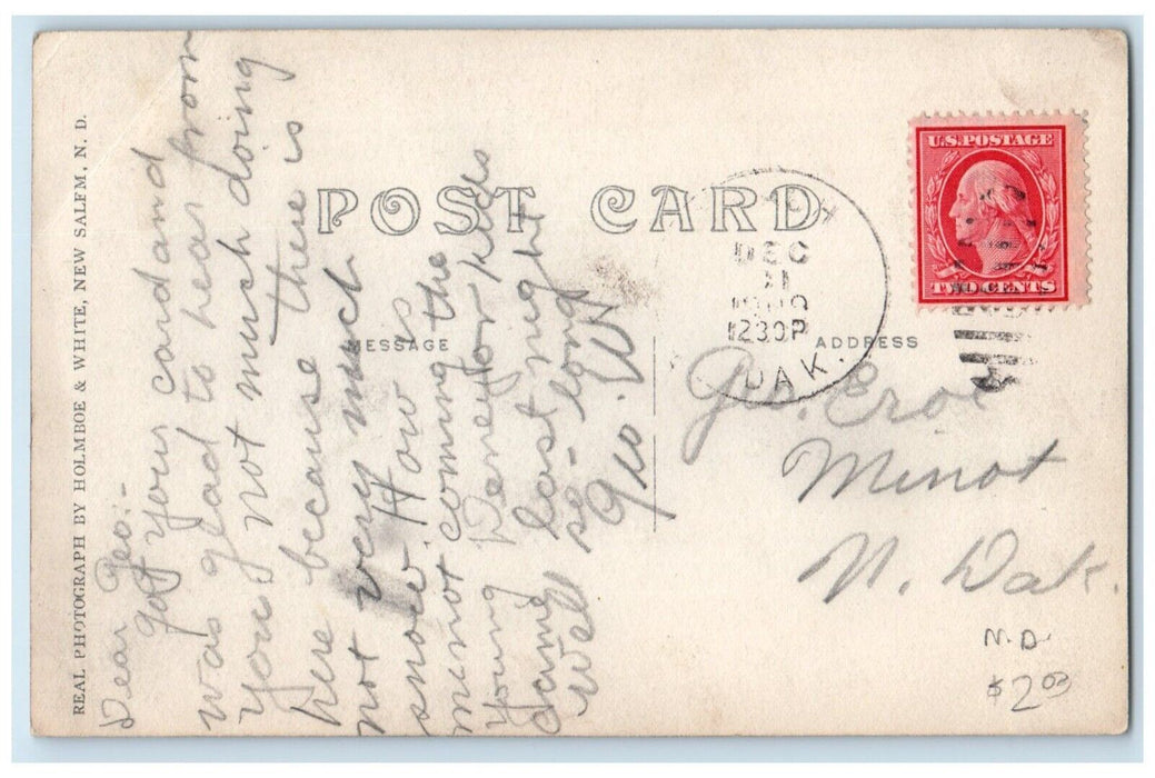 1909 View of Butte Badlands North Dakota ND RPPC Photo Posted Antique Postcard