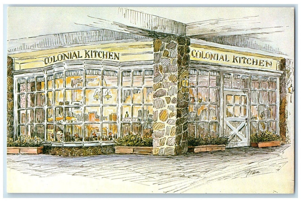 c1960 Colonial Kitchen Gourmet Delight Central Mall Wauwatosa Wisconsin Postcard