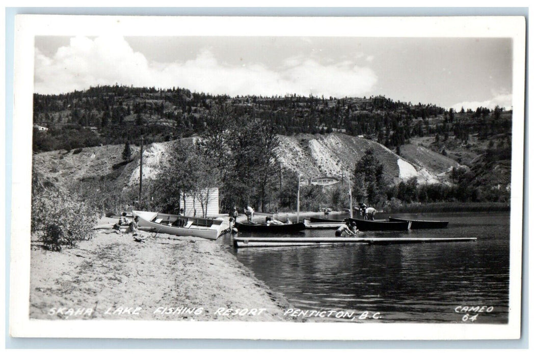 Skaha Lake Fishing Resort Penticton British Columbia Canada RPPC Photo Postcard