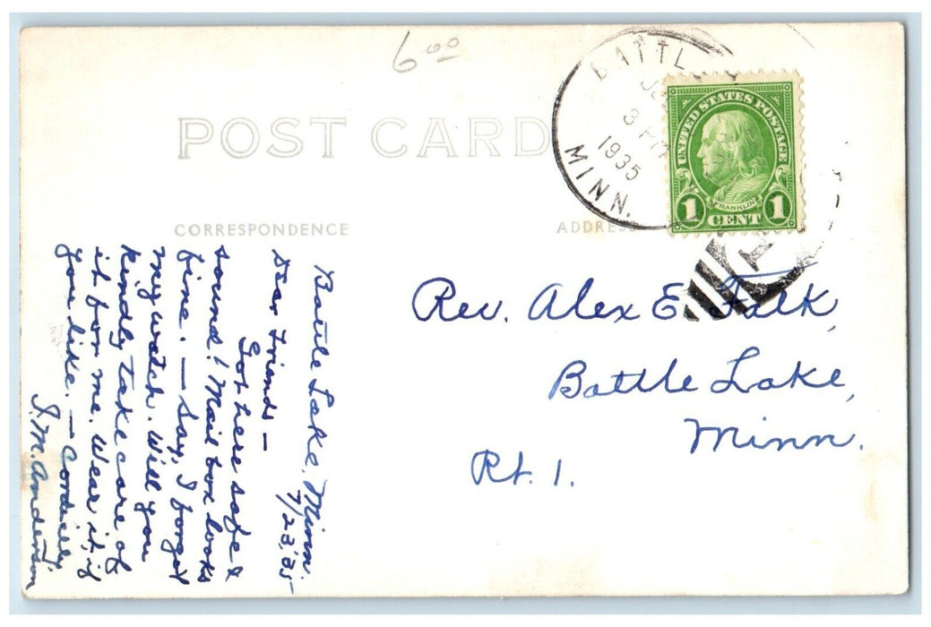 1935 Cottage At Shattuck's Park Hackensack Minnesota MN RPPC Photo Postcard