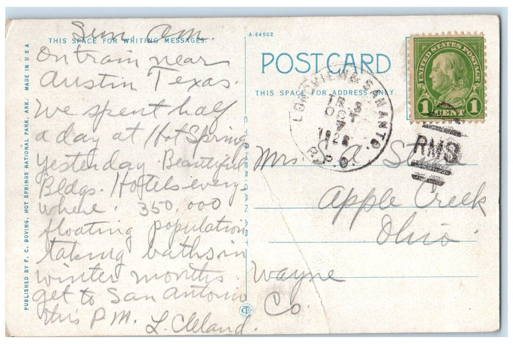 1928 Central M. E. Church Hot Springs National Park Arkansas AR Vintage Postcard